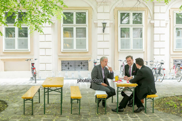 Christian Drastil (BSN), Nico Baader (Baader Bank), Christoph Boschan (Wiener Börse)