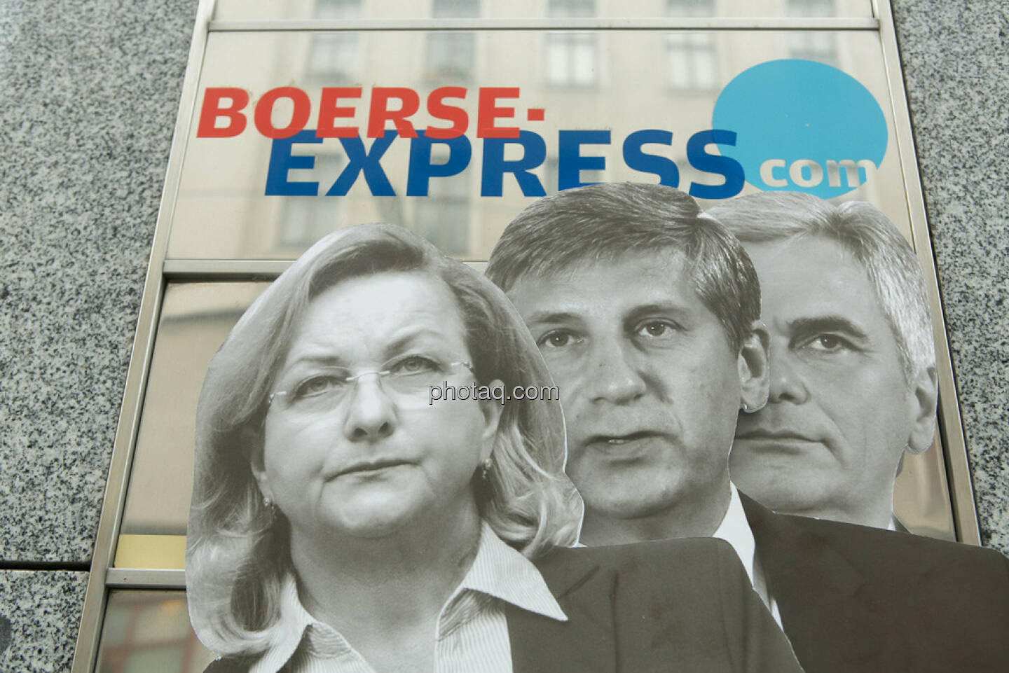 Maria Fekter, Michael Spindelegger, Werner Faymann vor dem Börse Express 