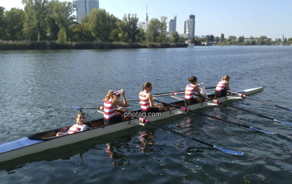 Vierer mit Steuerfrau, Alte Donau (28.09.2013) 