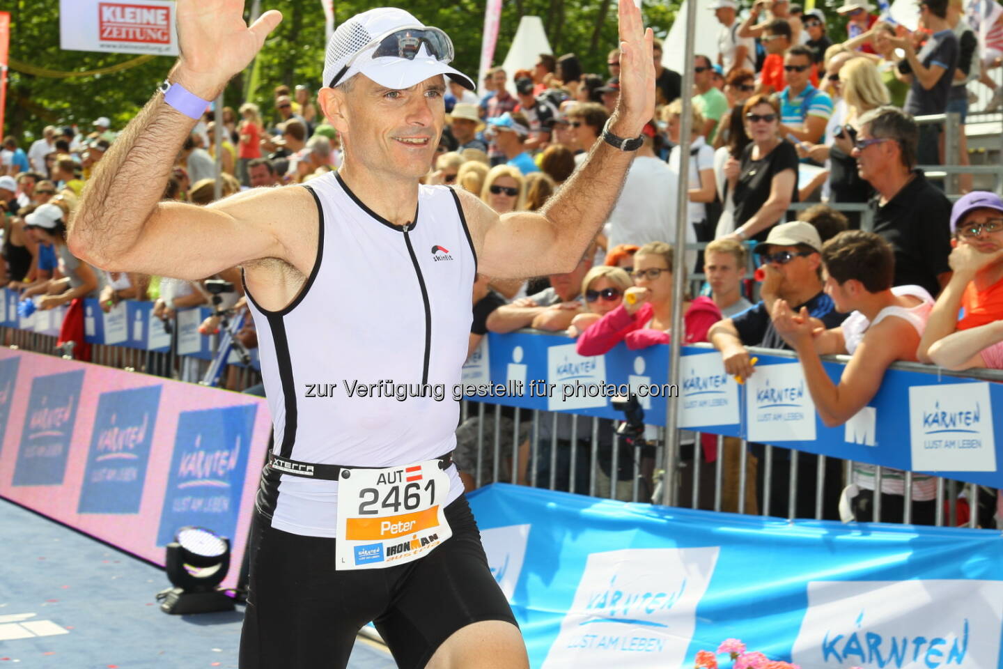 Peter Haidenek, CFO Polytec, beim Ironman Kärnten