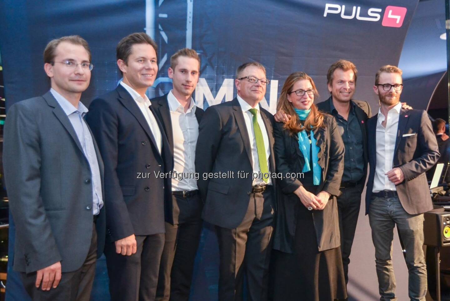 Paul Pöltner, Conda /Markus Roth, Junge Wirtschaft /Daniel Horak, Conda / Alf Netek, Kapsch / Selma Prodanovic, aaia / Markus Breitenecker, ProSiebenSat.1 Puls 4 / Daniel Cronin, Moderator