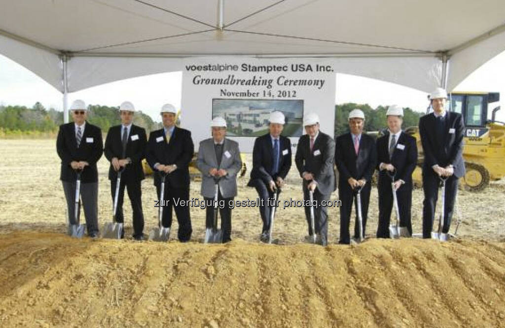 voestalpine mit Spatenstich für das neue US-Werk seiner Metal Forming Division in Cartersville, Georgia (c) voestalpine (15.12.2012) 