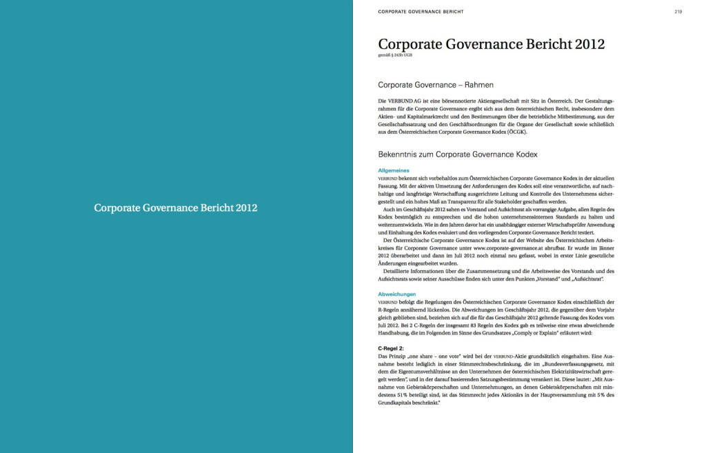 Corporate Governance Bericht 2012, © Verbund (22.10.2013) 