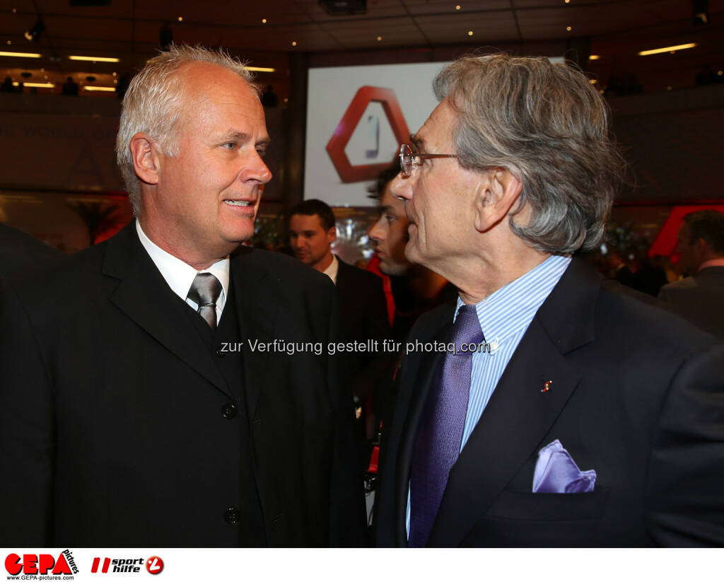 Rupert Steger und Klaus Leistner (OESV). Foto: GEPA pictures/ Hans Oberlaender (02.11.2013) 