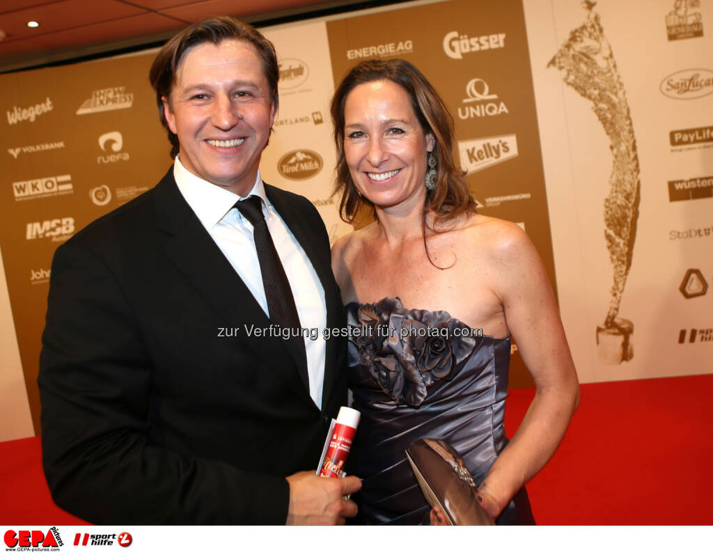 Michael Schuen (Kleine Zeitung) und Barbara Bellowitsch. Foto: GEPA pictures/ Markus Oberlaender (02.11.2013) 
