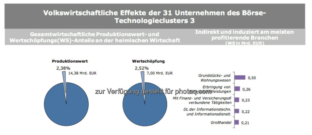 Volkswirtschaftliche Effekte der 31 Unternehmen des Börse-Technologieclusters 3, © IWI (17.11.2013) 
