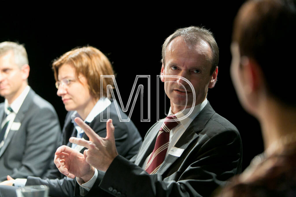 René Stadler, Category Head Energy, Mondi AG, Susanna Zapreva, Geschäftsführerin Wien Energie GmbH, Christian Plas, Geschäftsführer Denkstatt GmbH, Cornelia Dankl, Bonus Vorsorgekasse AG, © Martina Draper (20.11.2013) 