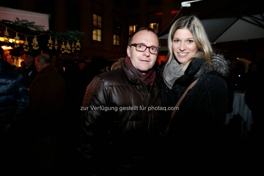 Medienunternehmer Reinhold Gmeinbauer , Kommunikatorin Alexandra Seyer, © leisure.at/Roland Rudolph (23.11.2013) 