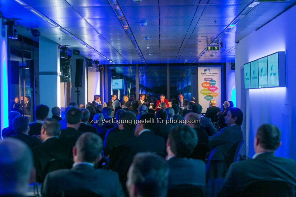Jan Krainer, SPÖ-Bereichssprecher für Budget und Finanzen, SPÖ, Franz Schellhorn, Leiter des neuen Thinktanks Agenda Austria, Barbara Potisk-Eibensteiner, CFO RHI AG, Rainer Nowak, Chefredakteur „Die Presse“, Stephan Schulmeister, Wifo,  Eduard Zehetner, CEO Immofinanz Group, © Martina Draper für Immofinanz (26.11.2013)