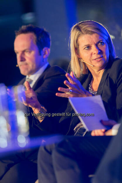 Franz Schellhorn, Leiter des neuen Thinktanks Agenda Austria, Barbara Potisk-Eibensteiner, CFO RHI AG, © Martina Draper für Immofinanz (26.11.2013)