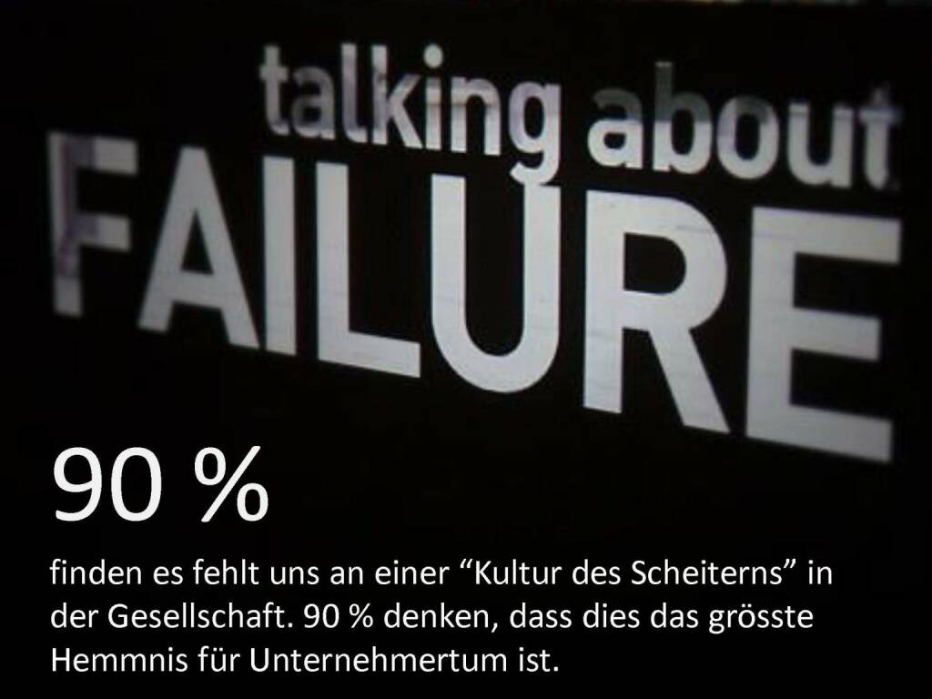 Austrian Startup Report 2013 - Kultur des Scheiterns, © mit freundlicher Genehmigung von Speed Invest (26.11.2013) 
