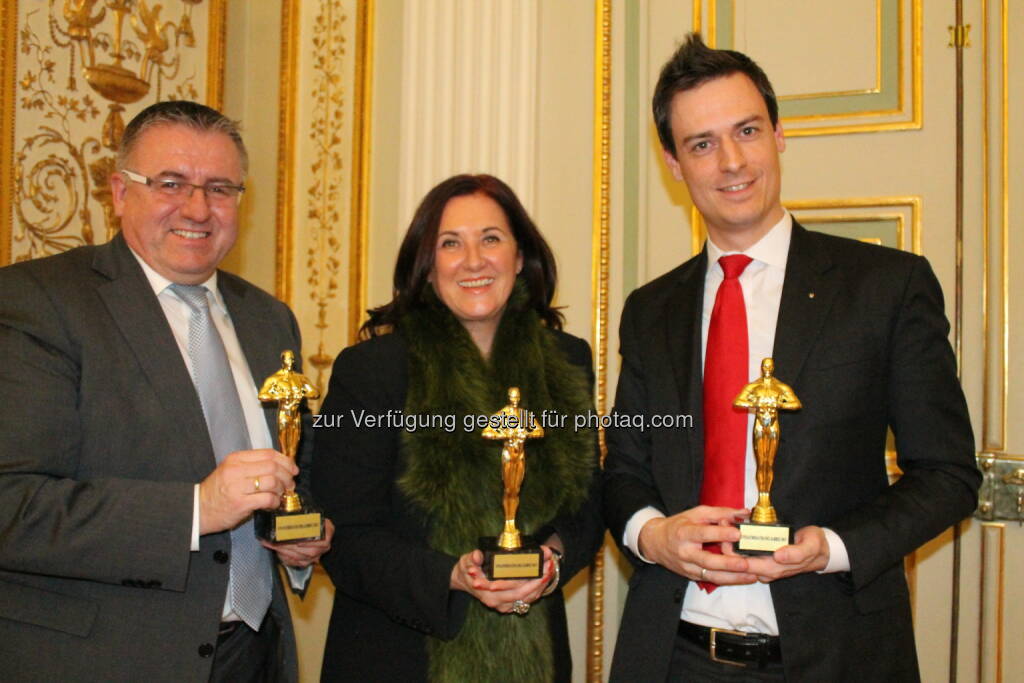 Finanzberater des Jahres 2013: Herbert Loidolt, Monika Kopf, Markus Leyacker-Schatzl, © 