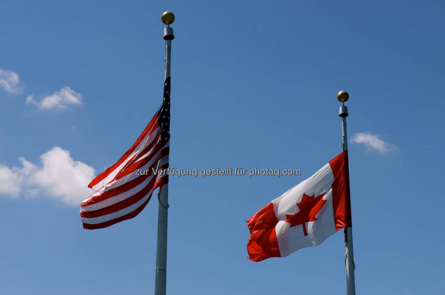 Amerikanische, Kanadische Flagge