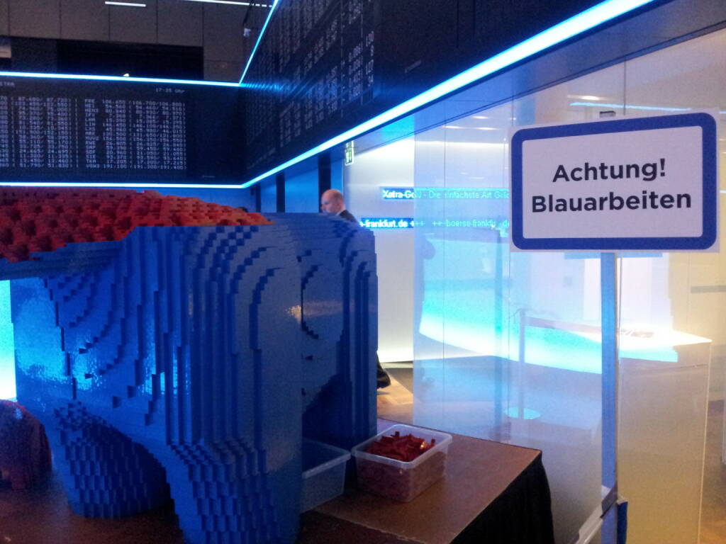 Weihnachtsfeier Frankfurter Börse, Achtung Blauarbeiten! (06.12.2013) 