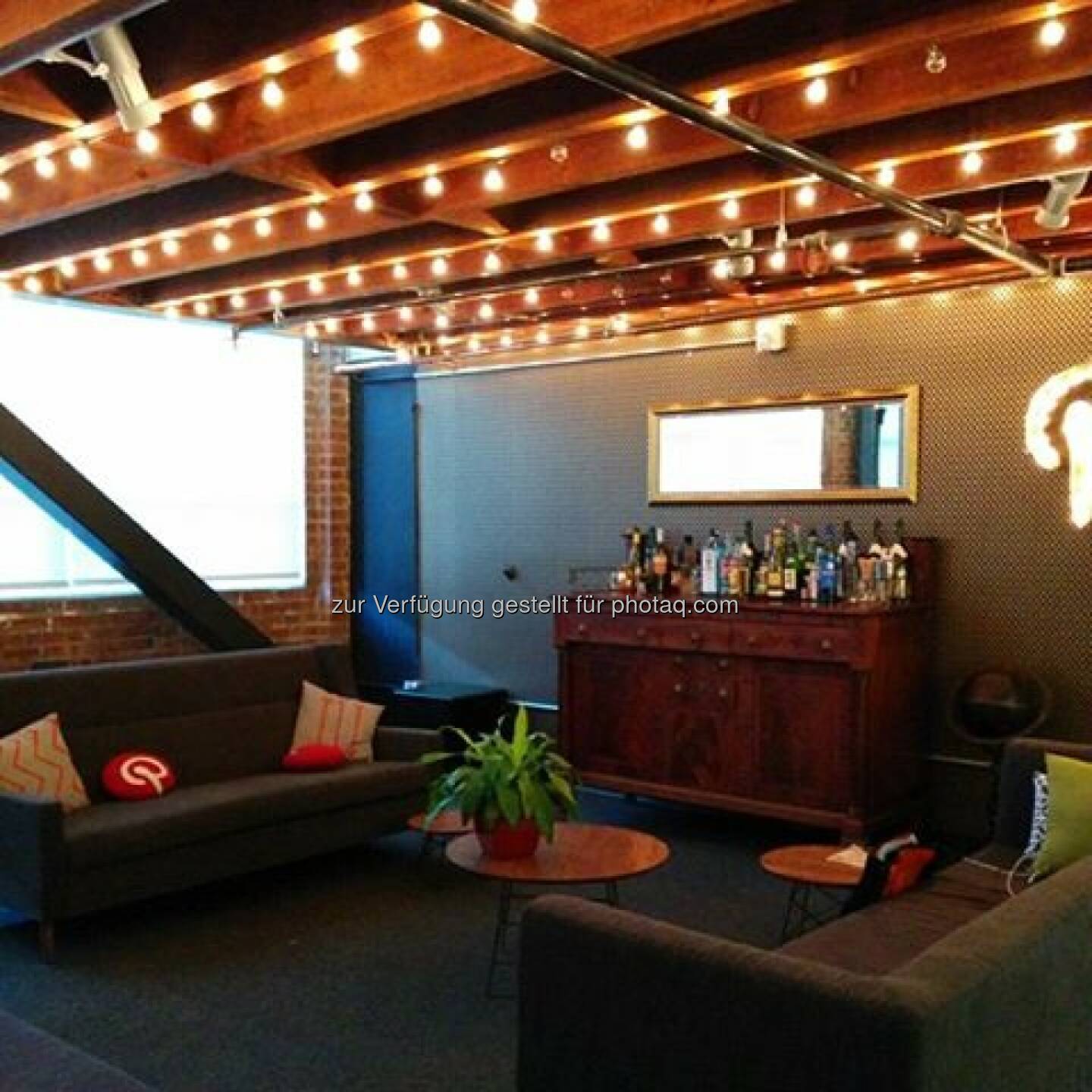 Pinterest's legal team set up a Mad Men-style bar. Nice!