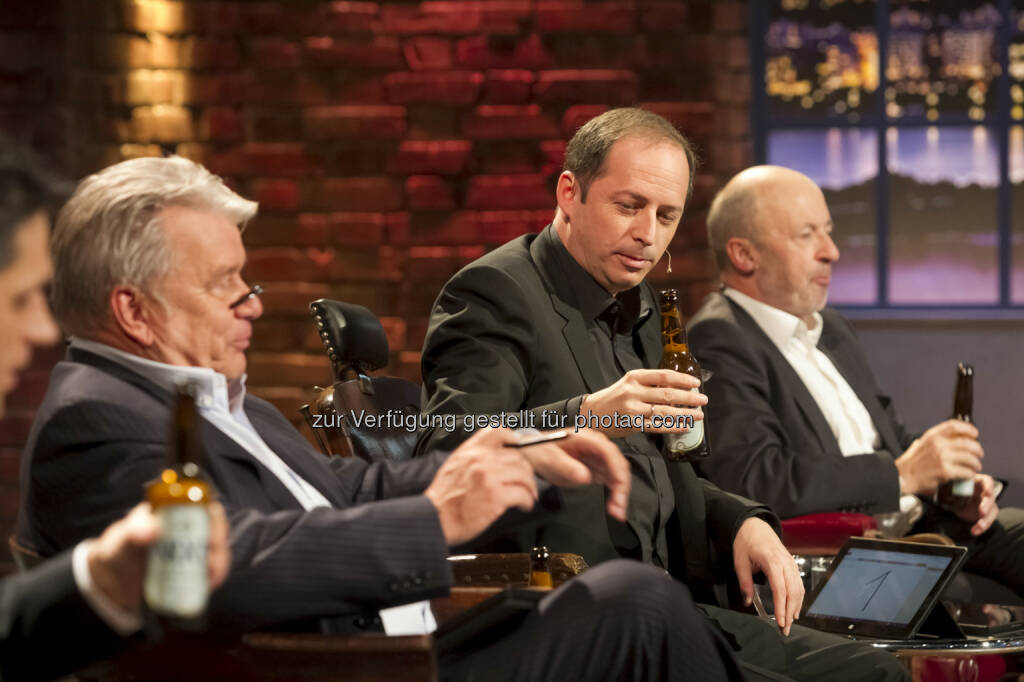 Michael Altrichter, Hans-Peter Haselsteiner, Daniel Mattes, Hansi Hansmann mit Nixe Bier 
 © Gerry Frank Photography 2013 (18.12.2013) 