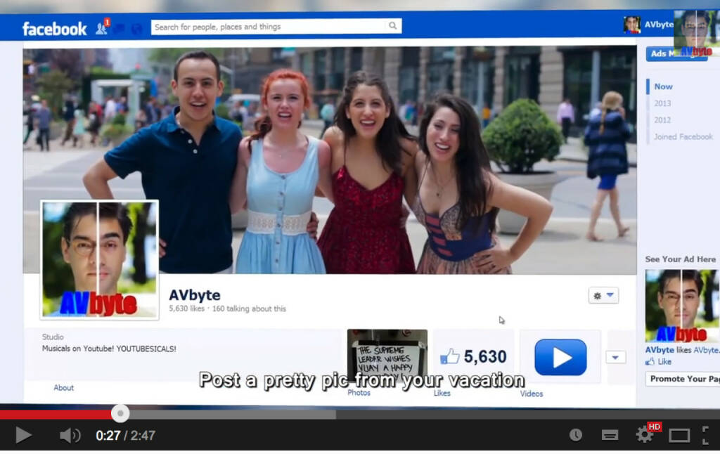 Facebook-Musical , Video https://www.youtube.com/watch?v=Y2JhpNbe2Io, © AVbyte (22.12.2013) 