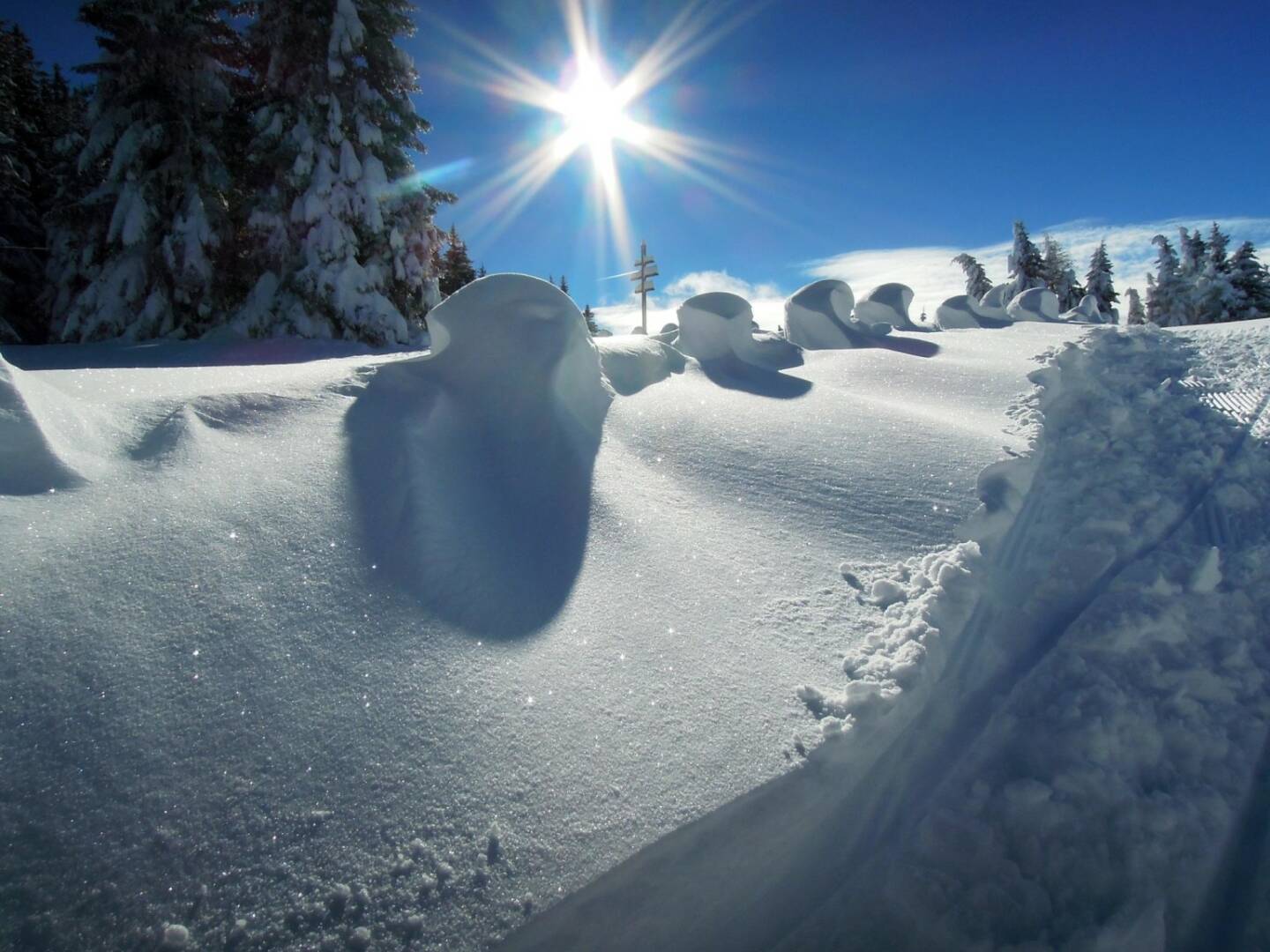 Schnee, Sonne, Vigljoch, Südtirol
