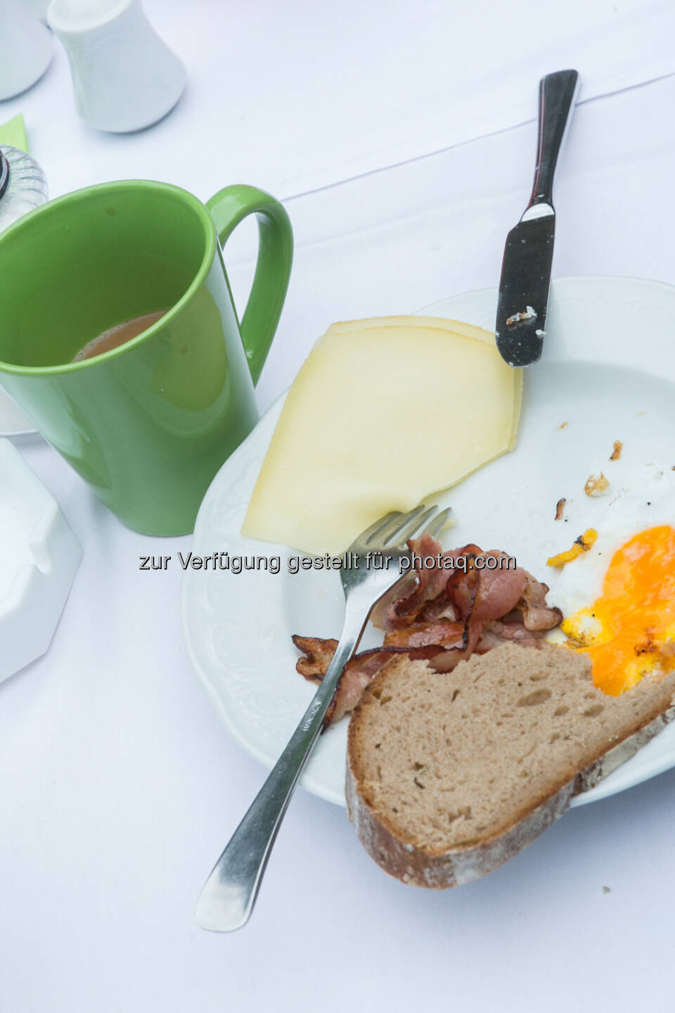 Frühstück, Käse, Speck, Ei, Kaffee