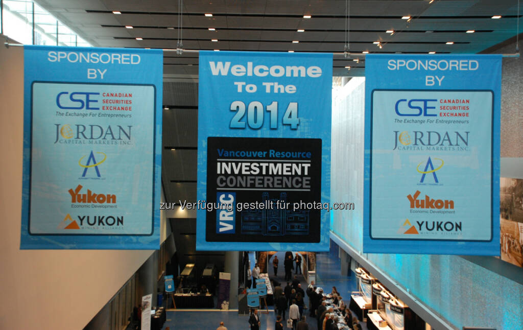 Entrance Banners at the 2014 Vancouver Resource Investment Conference, © Zimtu Capital Corp. (20.01.2014) 