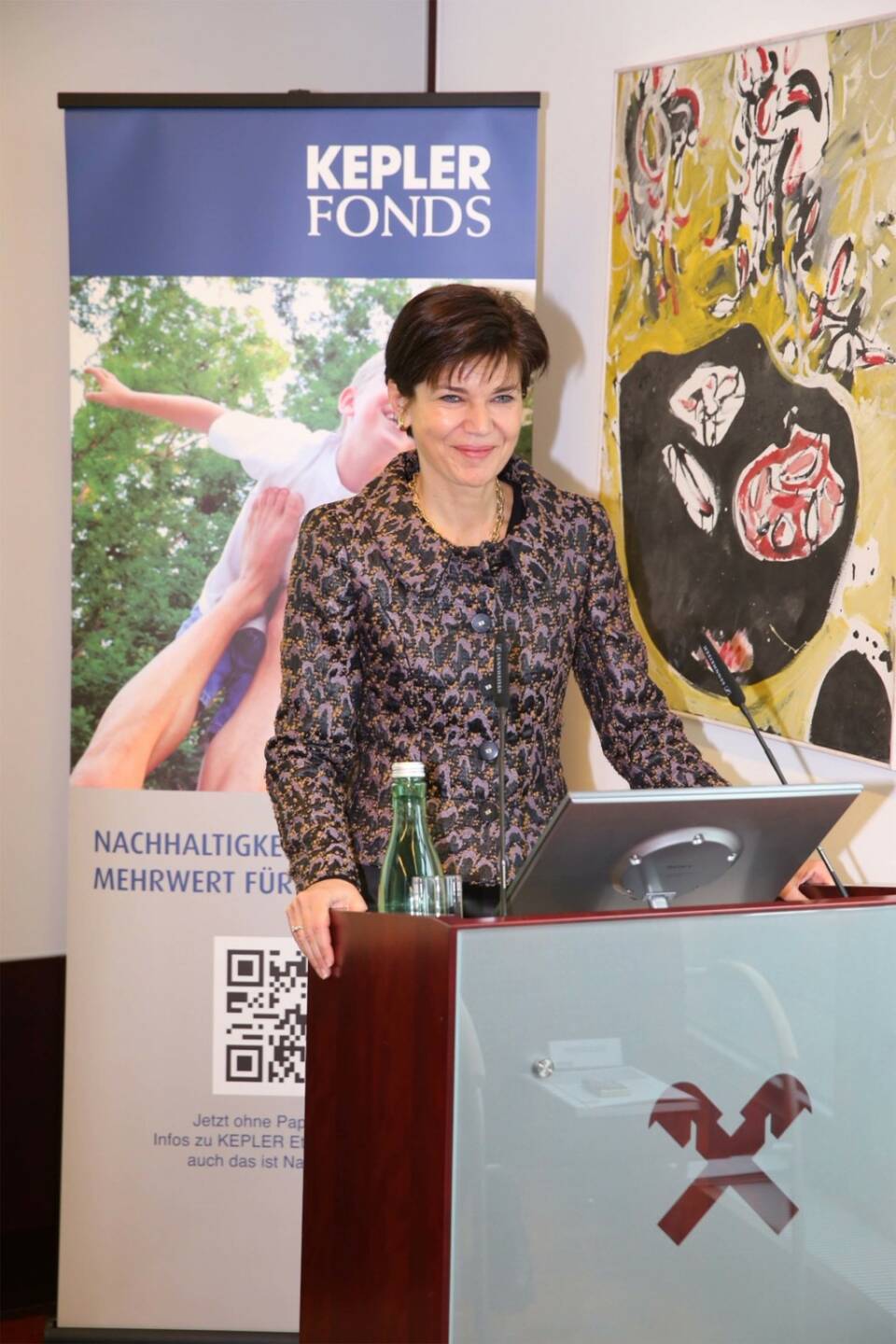 Michaela Keplinger-Mitterlehner, Generaldirektor-Stellvertreterin der RLB OÖ, beim 2. Kepler Institutional Day (Foto: Pflügl) 
