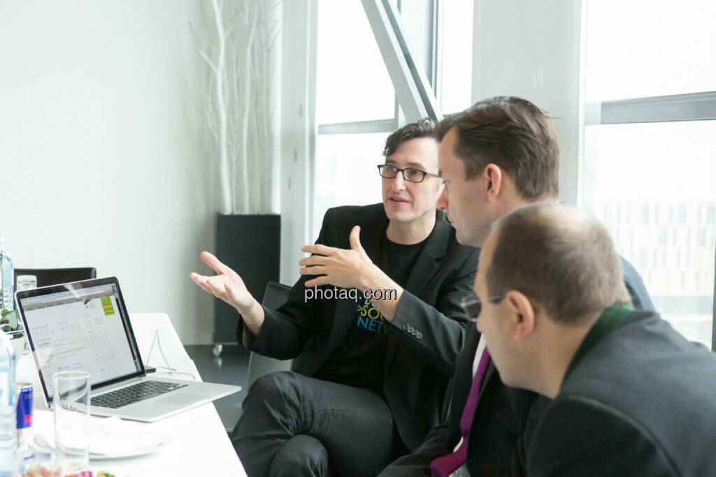 Josef Chladek, Gerhard Kürner (voestalpine), Paul Rettenbacher (THI), © finanzmarktfoto.at/Martina Draper (24.01.2014) 