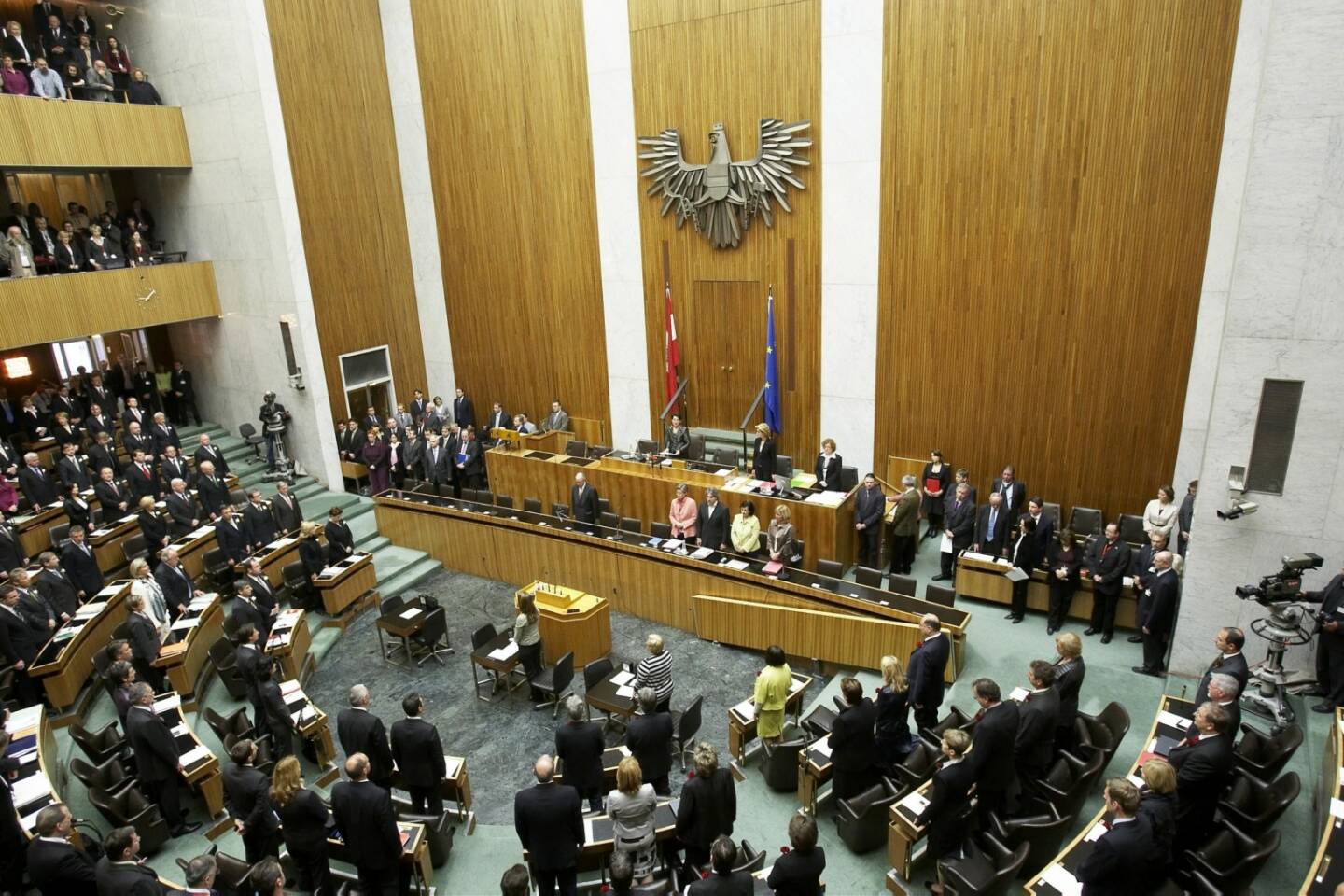 Parlament - Blick von der Galerie in den Nationalratssitzungssaal