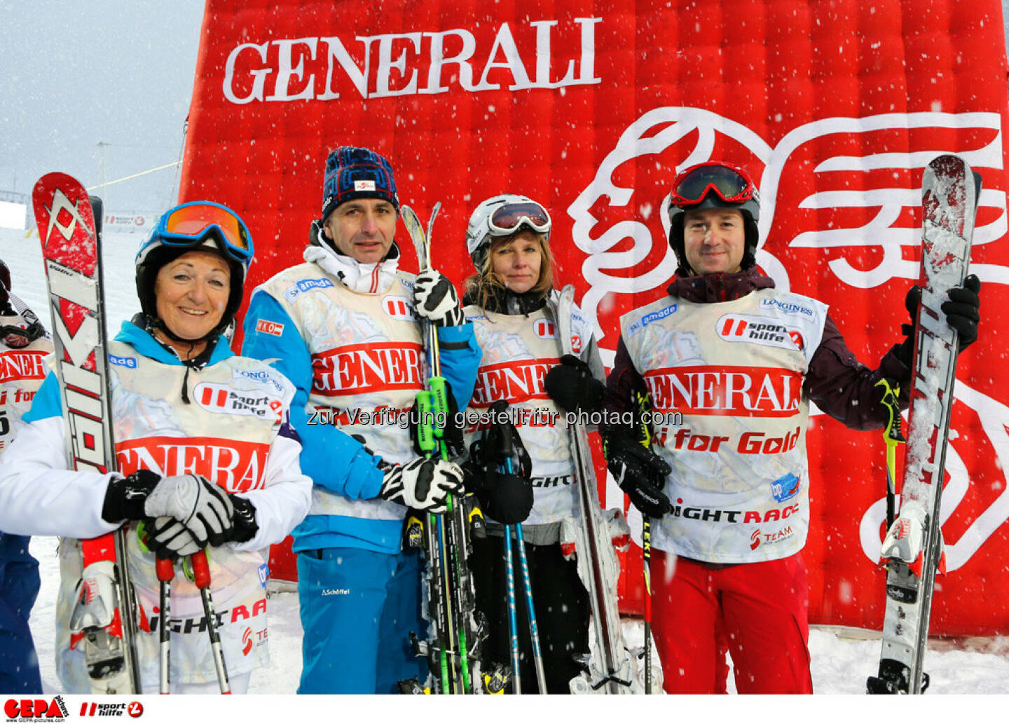 Sporthilfe Charity Race. Bild zeigt Marianne Thaler, Reinhold Zitz, Andrea Praster und Roman Kliment (Team Ski for Gold IV). Foto: GEPA pictures/ Wolfgang Grebien