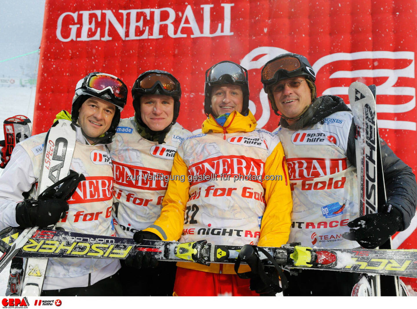 Sporthilfe Charity Race. Bild zeigt Peter Uhl, Manfred Neuretier, Mario Schaeffer und Thomas Uhl (Team Nightrace Friends). Foto: GEPA pictures/ Wolfgang Grebien