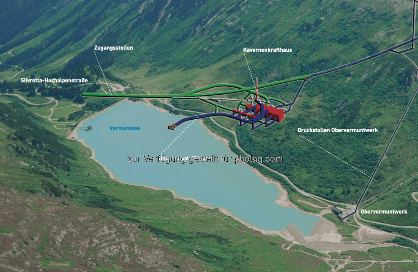 Porr baut: Das Pumpspeicherkraftwerk Obervermunt II wird mit einer Leistung von 360 MW im Turbinen- und Pumpbetrieb das zweitgrößte Kraftwerk der Vorarlberger Illwerke sein. Es entsteht unterirdisch im Montafon zwischen den Stauseen Silvretta und Vermunt und ist als Parallelkraftwerk zum bereits bestehenden Obervermuntwerk konzipiert.