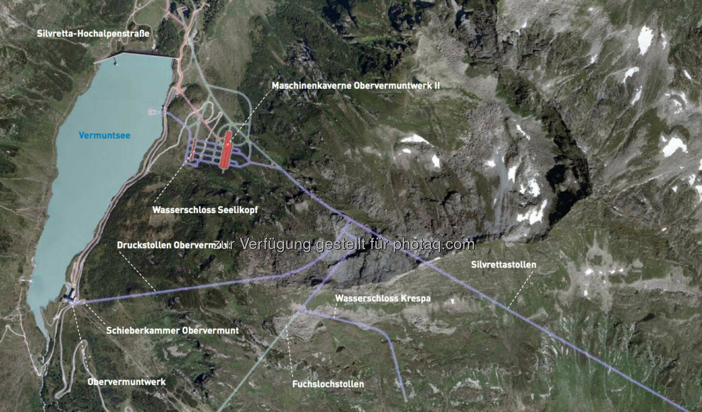 Porr baut: Die Hochgebirgsbaustelle liegt in 1700 m Seehöhe und wird auch im Winter betrieben, wobei die gesamte Versorgung dann nur über eine Personen- und Materialseilbahn möglich ist. Für die Errichtung des Kraftwerks sind ein umfangreiches Stollen- und Tunnelsystem sowie eine Kaverne für das Krafthaus notwendig. Das im Zuge der Bauarbeiten anfallende Ausbruchmaterial wird zu Betonzuschlagstoffen verarbeitet.