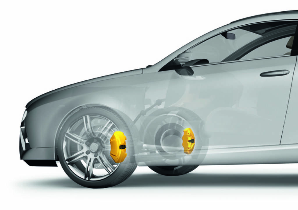 Bild der Aufstellung des Festsattels im 3D Generic Car, Continental AG  , © Continental AG (Homepage) (03.02.2014) 