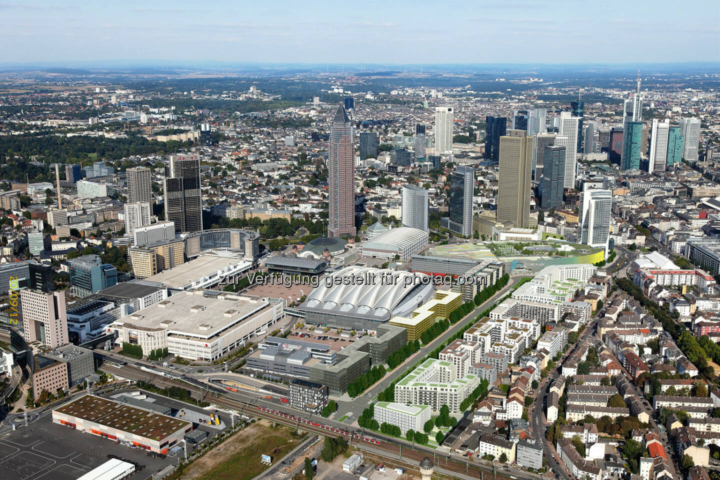 CA Immo verkauft zentral gelegenes Hotel- und Hochhausgrundstück in Frankfurt. Europaviertel Frankfurt, Architektur und Baumassen, Fotocredit: CA Immo, 