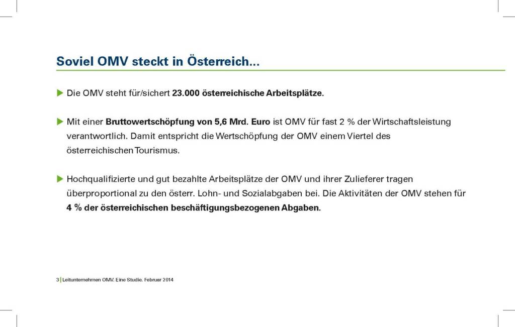 Soviel OMV steckt in Österreich... (05.02.2014) 