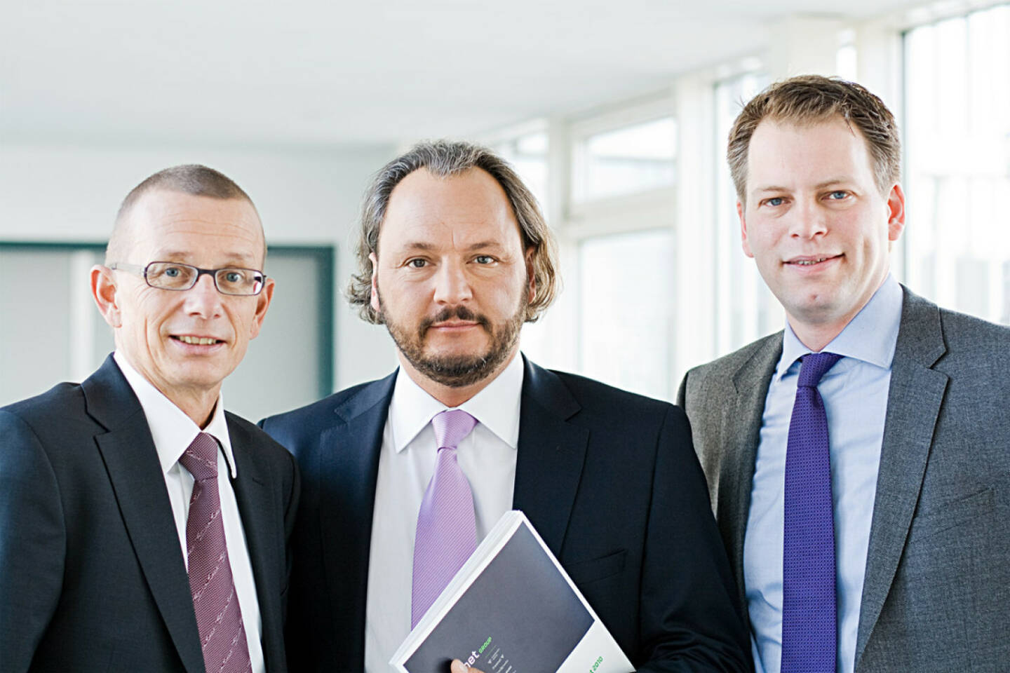 Joachim Preisig (Vorstand freenet AG), Christoph Vilanek (CEO freenet AG), Stephan Esch (Vorstand freenet AG)
