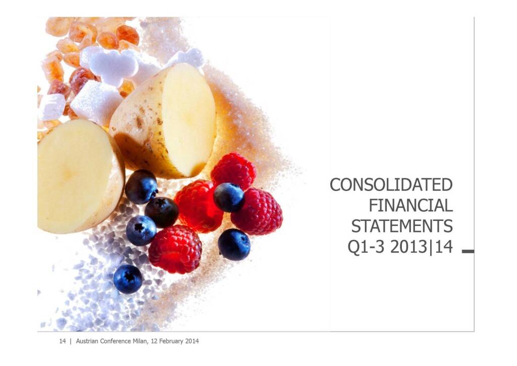 Financial Statements, © Agrana (13.02.2014) 