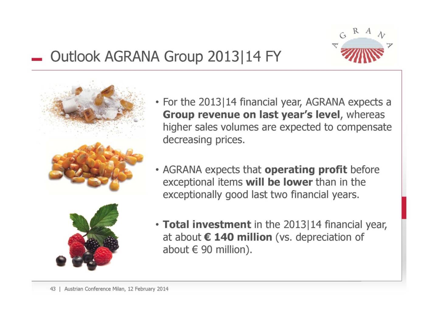 Outlook Agrana Group
