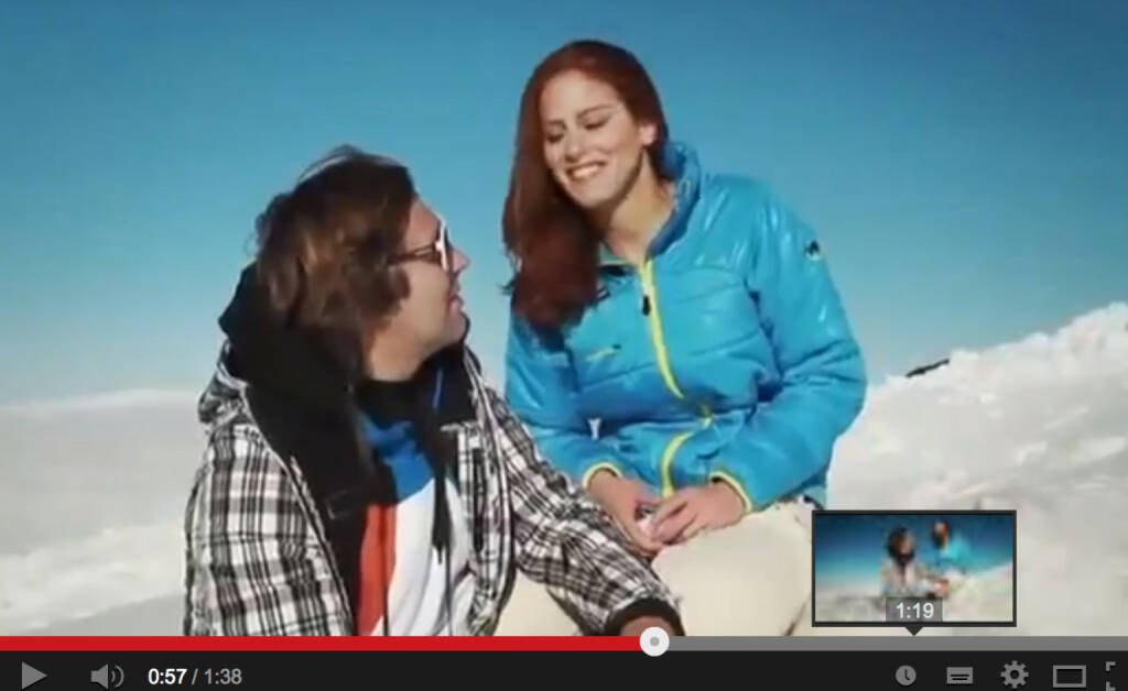 Jackie Chamoun und die freizügige Werbung für Kästle: Die libanesische Ski-Rennläuferin, die in der Schweiz trainiert, ist via Youtube und Hohenlohe-Interview ein Aufreger im eigenen Land http://www.youtube.com/watch?v=TBahJqYe4oQ (13.02.2014) 