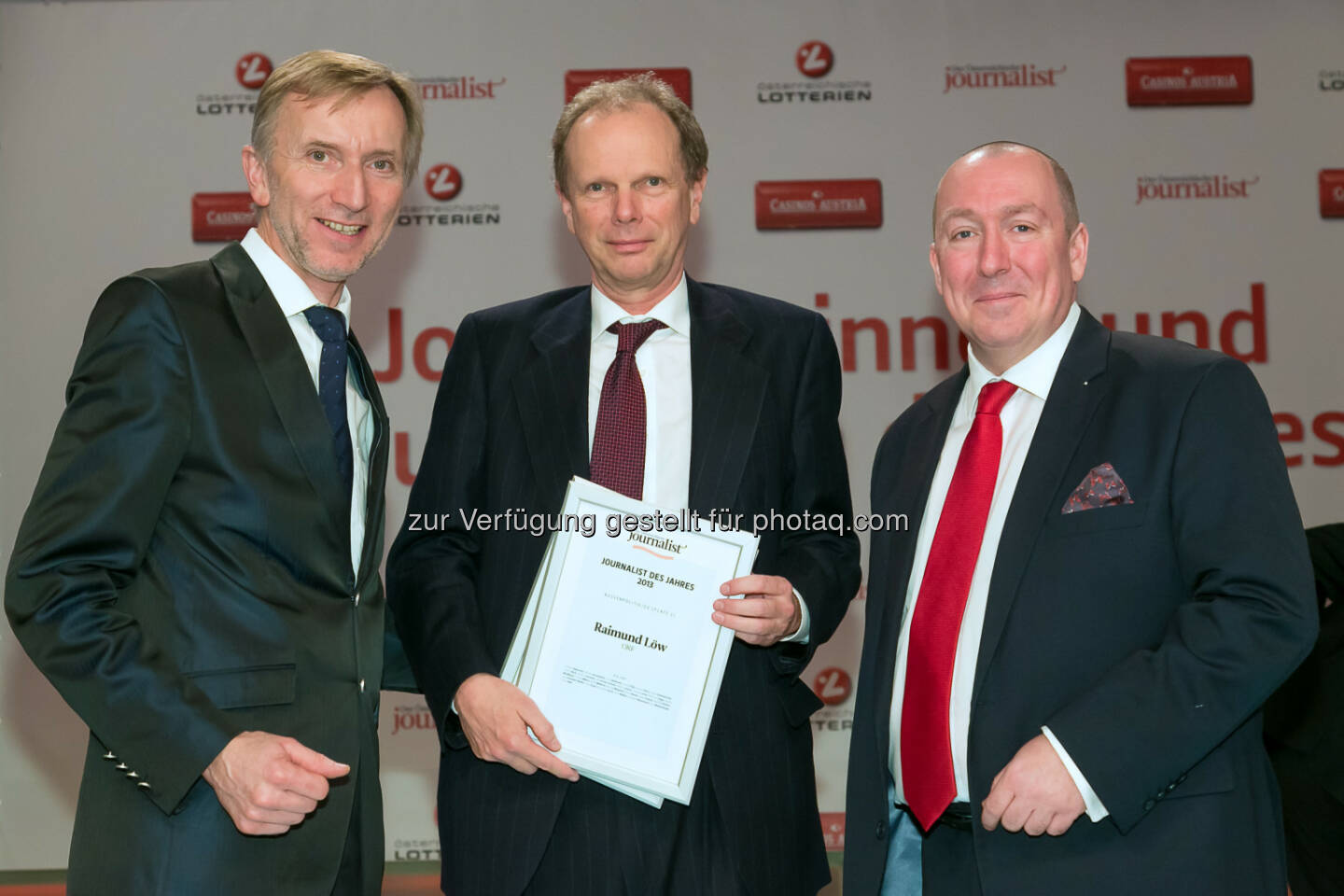 Johann Oberauer (Verleger und Herausgeber), Raimund Löw (ORF), Georg Taitl (“Der Österreichische Journalist”)