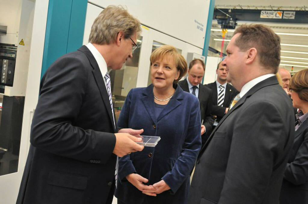 Besuch der Bundeskanzlerin Angela Merkel und Ministerpräsident Stefan Mappus, Manz AG, © Manz AG (Homepage) (14.02.2014) 