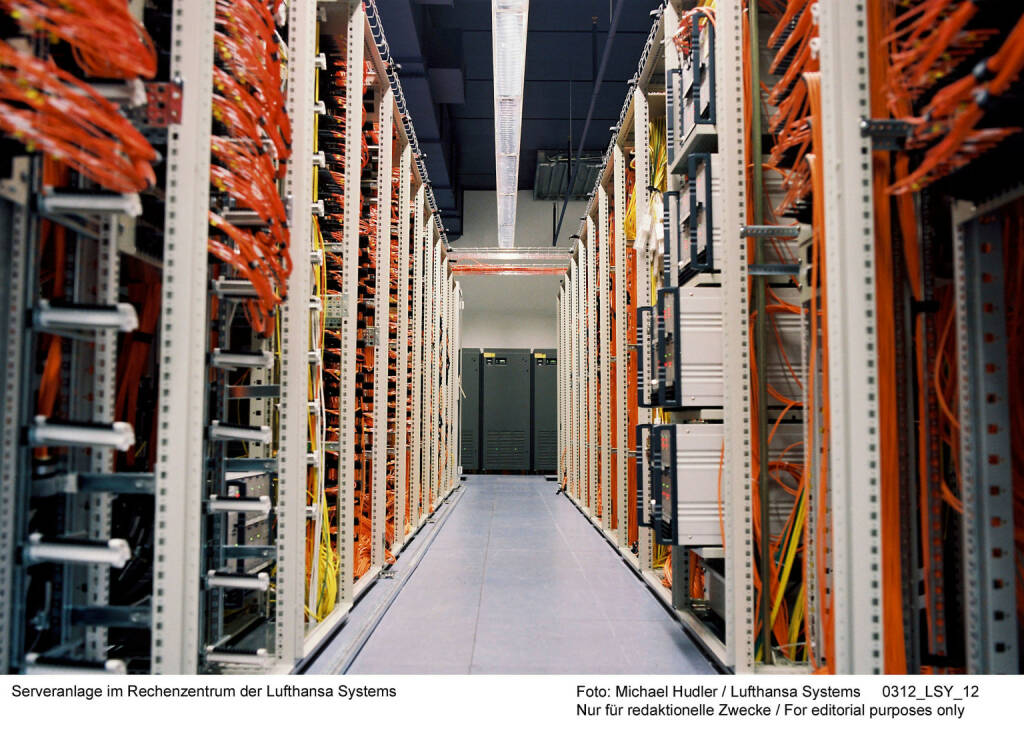 Serveranlage im Rechenzentrum der Lufthansa Systems Foto: Michael Hudler, © Lufthansa AG (Homepage) (17.02.2014) 