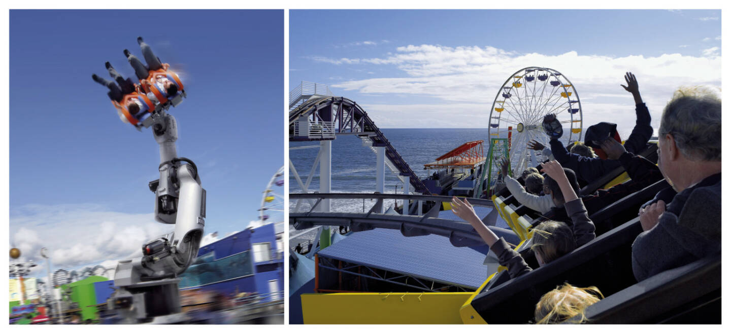 Der Kuka Robocoaster ist der weltweit einzige Industrieroboter mit der Lizenz zur Personenbeförderung. 