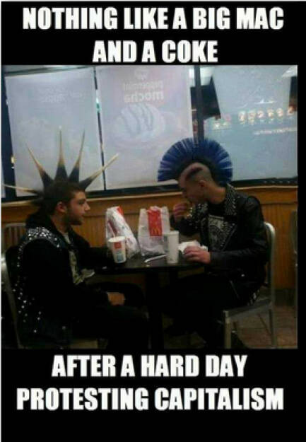 Nothing like a Big Mac and a Coke after a Hard Day Protesting Capitalism (05.03.2014) 