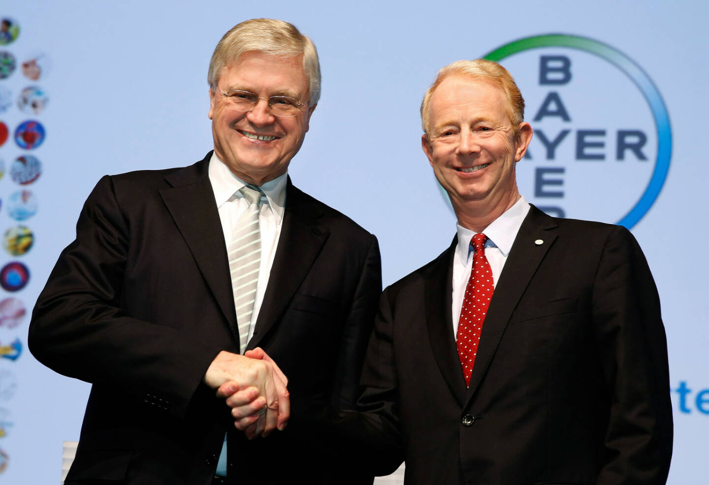 Werner Wenning, Aufsichtsratsvorsitzender und Marijn Dekkers, Vorstandsvorsitzender der Bayer AG 