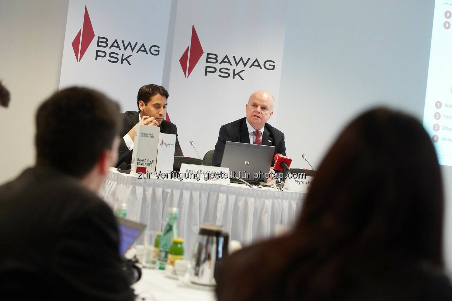 Anas Abuzaakouk, CFO Bawag PSK und Byron Haynes, CEO Bawag PSK
