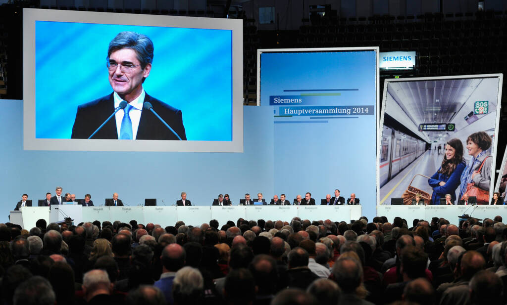 Hauptversammlung Januar 2014 in der Olympiahalle, München: Joe Kaeser, Vorsitzender des Vorstands der Siemens AG, © Siemens AG (Homepage) (28.03.2014) 