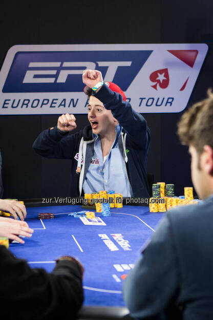 Anthony Ghamrawi, bester Österreicher, belegt 2. Platz beim PokerStars.net EPT Wien Main Event, © Tomas Stacha (31.03.2014) 
