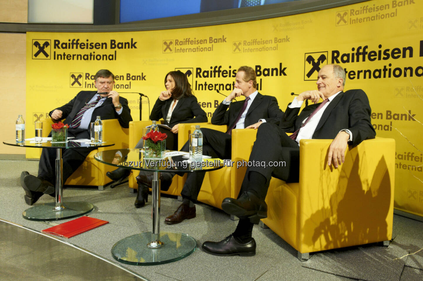 Herbert Stepic, Ingrid Thurnher, Georg Kapsch, Karl Sevelda bei RBI Business Launch am 12.12.12 (c) RBI