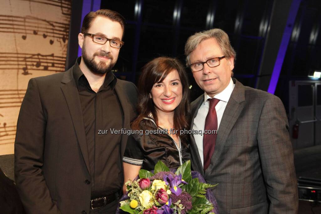 Peter Fässlacher, Ani Gülgün-Mayre ORF-Generaldirektor Alexander Wrabetz, © ORF/Pichlkostner (04.04.2014) 