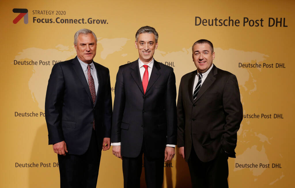 Larry Rosen, Frank Appel, Jürgen Gerdes, Deutsche Post AG, © Deutsche Post (Homepage) (06.04.2014) 